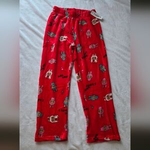 Red Women's Pajama Pants with Fun Character Print